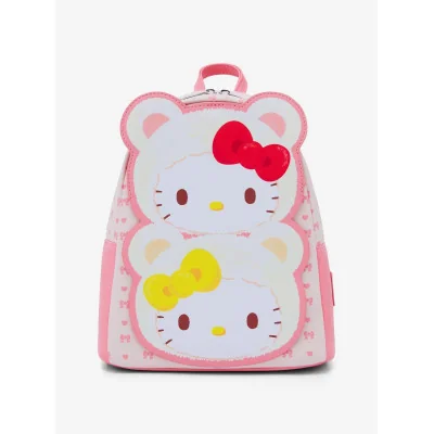 Loungefly Hello Kitty & Mimmy White Teddy Bear - sac a dos - import fevrier