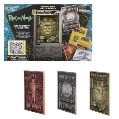 Exg rick & morty digiplate starter pack 3 cartes metal + stand - digiplate - préco avril 2025DP89700.jpg5060525897009
