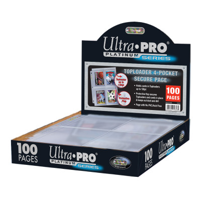 Ultrapro ultrapro page transparente pour toploader 4 pochettes 100pcs - protection carte - préco février 2025UP15848.jpg00744271