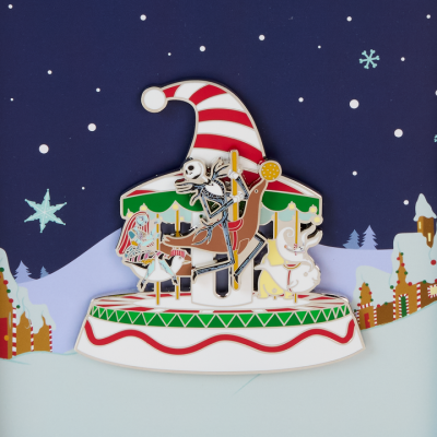 Loungefly disney loungefly collector box pins l'étrange noël de Monsieur Jack christmas town carousel sliding - pinsLFWDPN3637.