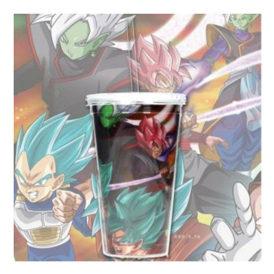 Sd toys Dragon Ball Z verre lenticulaire 3d goku rose - verreSD25593.jpg8435450255939