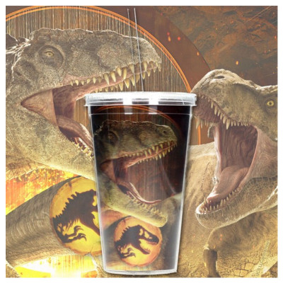 Sd toys jurassic park verre lenticulaire 3d dominion jurassic world - verreSD25552.jpg8435450255526