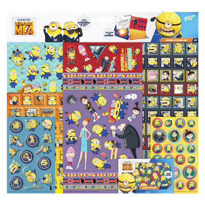 Totum despicable me moi moche et mechant 4 stickers super set - stickersTOT710153.jpg8714274710153