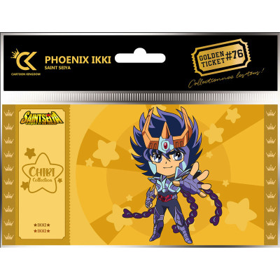 Cartoon kingdom saint seiya golden ticket chibi phoenix ikki x5 - golden ticketCKCC76.jpg3760375865310