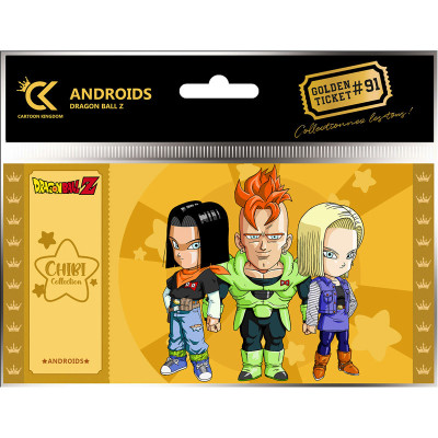 Cartoon kingdom Dragon Ball Z dragon ball z golden ticket chibi android c16 c17 c18 x5 - golden ticketCKCC91.jpg3760375865464