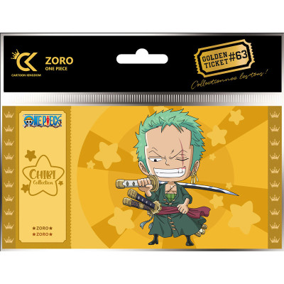 Cartoon kingdom one piece golden ticket chibi zoro x5 - golden ticketCKCC63.jpg3760375865181