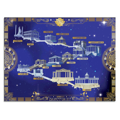 Cartoon kingdom saint seiya golden poster sanctuaire 40x30cm - golden poster / poster 3dCKGPSS01%20G.gif3760375862289