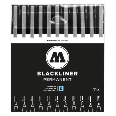 Molotow molotow blackliner pochette complete set 11pcs - peintureMW200485.jpg4250397639369