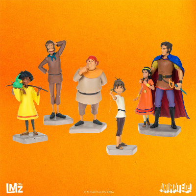 Lmz les mysterieuses cites d'or lmz animated pack 6 statues esteban tao zia mendosa sancho pedro - statue resine - préco septemb