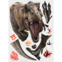 Sticker mural geant roommates jurassic world stickers muraux moyens et grands fallen kingdom t-rex 66x116cm