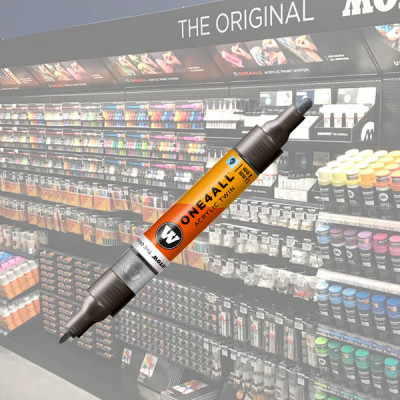 Molotow molotow acrylic marker one4all twin 1,5/4mm 223 metallic black / noir metal - peintureMW227501.jpg4250397640259