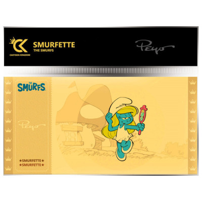 Cartoon kingdom schtroumpfs golden ticket col.1 schtroumpfette lot x10 - golden ticketCKTS07BB.jpg3760375860155