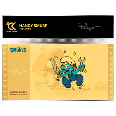 Cartoon kingdom schtroumpfs golden ticket col.1 schtroumpf bricoleur lot x10 - golden ticketCKTS04BB.jpg3760375860124