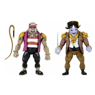 Neca tmnt turtles in time 2-pack pirate rocksteady & bebop 18cm - figurine articuleeNEC54176.jpg0634482541760