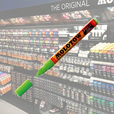 Molotow molotow acrylic marker one4all 1,5mm 219 neon green fluorescent - peintureMW127432.jpg4250397610221