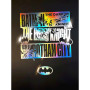 Poster letterpress arteonn dc artprint batman gotham city holographic 30x40cm - préco juin 2025