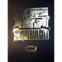 Poster letterpress arteonn dc artprint batman gotham city or 30x40cm - préco juin 2025