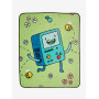 Adventure Time BMO Floral Fleece Throw - Import Août 2025 Adventure Time BMO Floral Fleece Throw - Import Août 2025