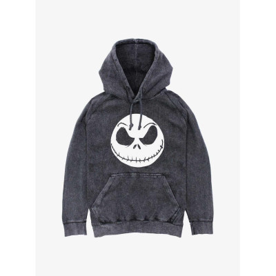Disney l'étrange noël de Mr Jack Big Face Jack Mineral Wash Sweatshirt à capuche - Préco Juin 202533403506_hi?$productMainDeskto
