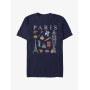 Disney Pixar Ratatouille Paris Doodles T-Shirt - Import Août 2025 Disney Pixar Ratatouille Paris Doodles T-Shirt - Import Août 2025