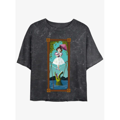 Disney The Haunted Mansion Sally Slater Tightrope Walker Portrait Womens Mineral Wash Crop T-Shirt Her Universe Web Exclusive - 