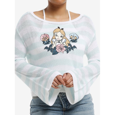 Her Universe Disney Alice au pays des Merveilles Slouchy Girls tricoté Long-Sleeve Top - Préco Juin 202533234032_hi?$productMain