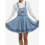 Her Universe Disney Cinderella Flared Denim Shortalls Her Universe Exclusive - Import Août 2025 Her Universe Disney Cinderella Flared Denim Shortalls Her Universe Exclusive - Import Août 2025