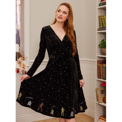 Her Universe Star Wars Galaxy Characters Velvet Long-Sleeve Dress Her Universe Exclusive - Préco Juin 202532496495_hi?$productMa