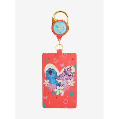 Loungefly Disney Lilo & Stitch Angel & Stitch Floral Heart Retractable Lanière - Préco Juin 202532962176_hi?$productMainDesktop$