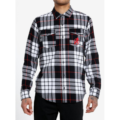 Our Universe Marvel Avengers Logo Flannel boutonné Our Universe Exclusive - Préco Juin 202530626428_hi?$productMainDesktop$&fmt=