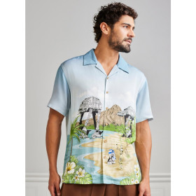 Our Universe Star Wars Droids At The Beach Tiki tissé Button Up Our Universe Exclusive - Préco Juin 202531836316_hi?$productMain