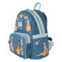 Sac a dos Loungefly Disney chiens et chats faux denim floral