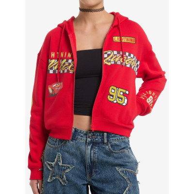 Disney Pixar Cars Lightning McQueen Girls Crop Sweatshirt à capuche - Import Juin 202533907904_hi?$productMainDesktop$&fmt=auto1