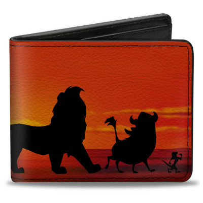 Portefeuille a deux volets Disney Roi Lion coucher de soleil - import Août