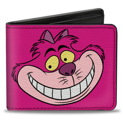 Disney Alice au pays des Merveilles Chelshire Cat Face and Stripes Bi-Fold Wallet - Import Août 2025