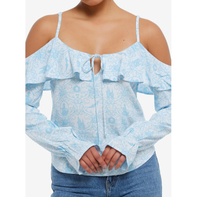 Her Universe Disney Cinderella Icons Cold Shoulder Long-Sleeve Top Her Universe Exclusive - Import Juillet 202530921075_hi?$prod