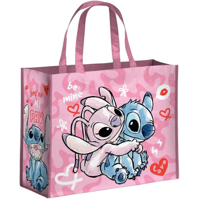 Sac tissu / cabas tote bag danneels disney pp 45x40x20cm 25pcs stitch et angel love - préco juillet 2025SPP71088.jpg370089171088