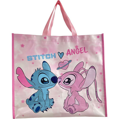 Sac tissu / cabas tote bag danneels disney pp 45x40x20cm 25pcs stitch et angel - préco août 2025SPP16139.jpg5411217161395