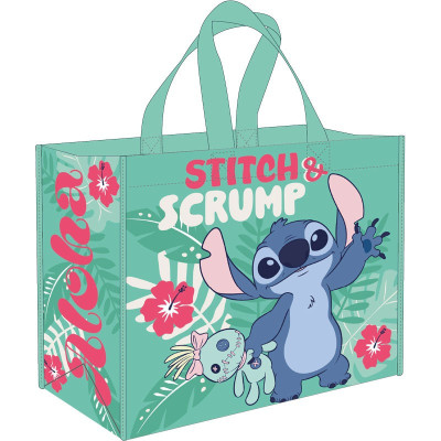 Sac tissu / cabas tote bag danneels disney pp 45x40x20cm 25pcs stitch aloha flower - préco août 2025SPP16138.jpg5411217161388