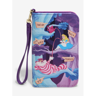 Loungefly Disney Alice In Wonderland Alice & Cheshire Cat Tech Wallet - Import Août 2025