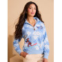 Disney Lilo & Stitch Hibiscus Flowers Quarter Zip Women's col rond - Import Août 2025 Disney Lilo & Stitch Hibiscus Flowers Quarter Zip Women's col rond - Import Août 2025