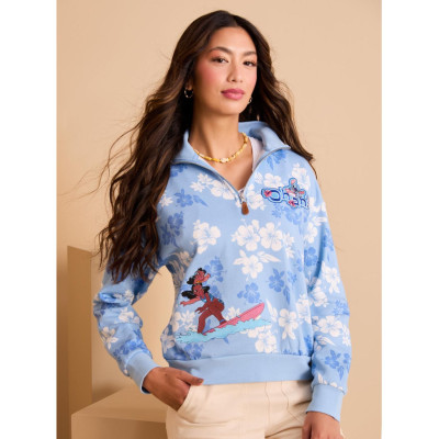 Disney Lilo & Stitch Hibiscus Flowers Quarter Zip Women's col rond - Import Juillet 202533753696_hi?$productMainDesktop$&fmt=au