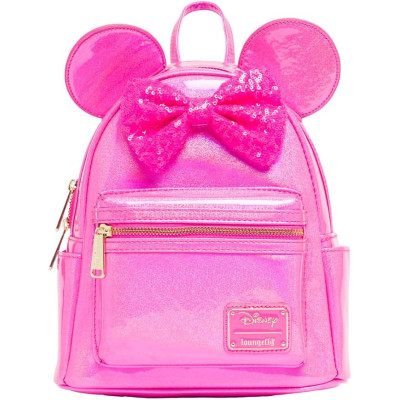 Sac a dos Loungefly Minnie Mouse Glitter Sparkle pink - import juillet