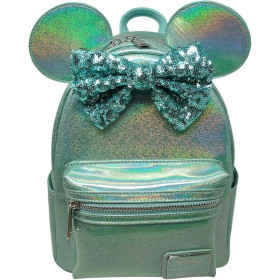 Sac a dos Loungefly Minnie Mouse Glitter Sparkle green - import juillet