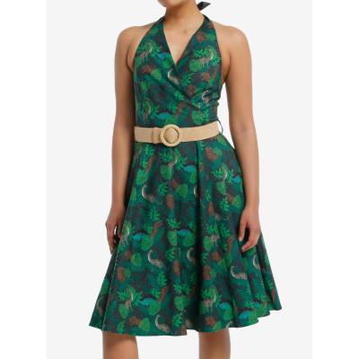 Her Universe Jurassic Park Dinosaur Foliage Halter Dress Her Universe Exclusive - Import Juillet 202533551538_hi?$productMainDes