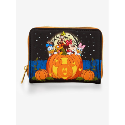 Loungefly Disney Mickey Mouse & Friends Halloween Glow-In-The-Dark Pumpkin Portefeuille - Import Septembre 2025