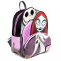 Sac à dos Loungefly Disney L'Étrange Noël de Monsieur Jack phosphorescent Jack, Sally et Zero - import juillet
