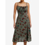 Thorn & Fable Green Butterfly Floral Midi Robe - Import Août 2025 Thorn & Fable Green Butterfly Floral Midi Robe - Import Août 2025