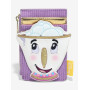 Portefeuille Loungefly Disney Beauty and the Beast Chip Figural Corduroy Zip - import septembre