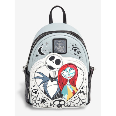 Loungefly Disney The l'Etrange Noël de Monsieur Jack Jack & Sally Heart Mini Sac à dos - Import Août 2025